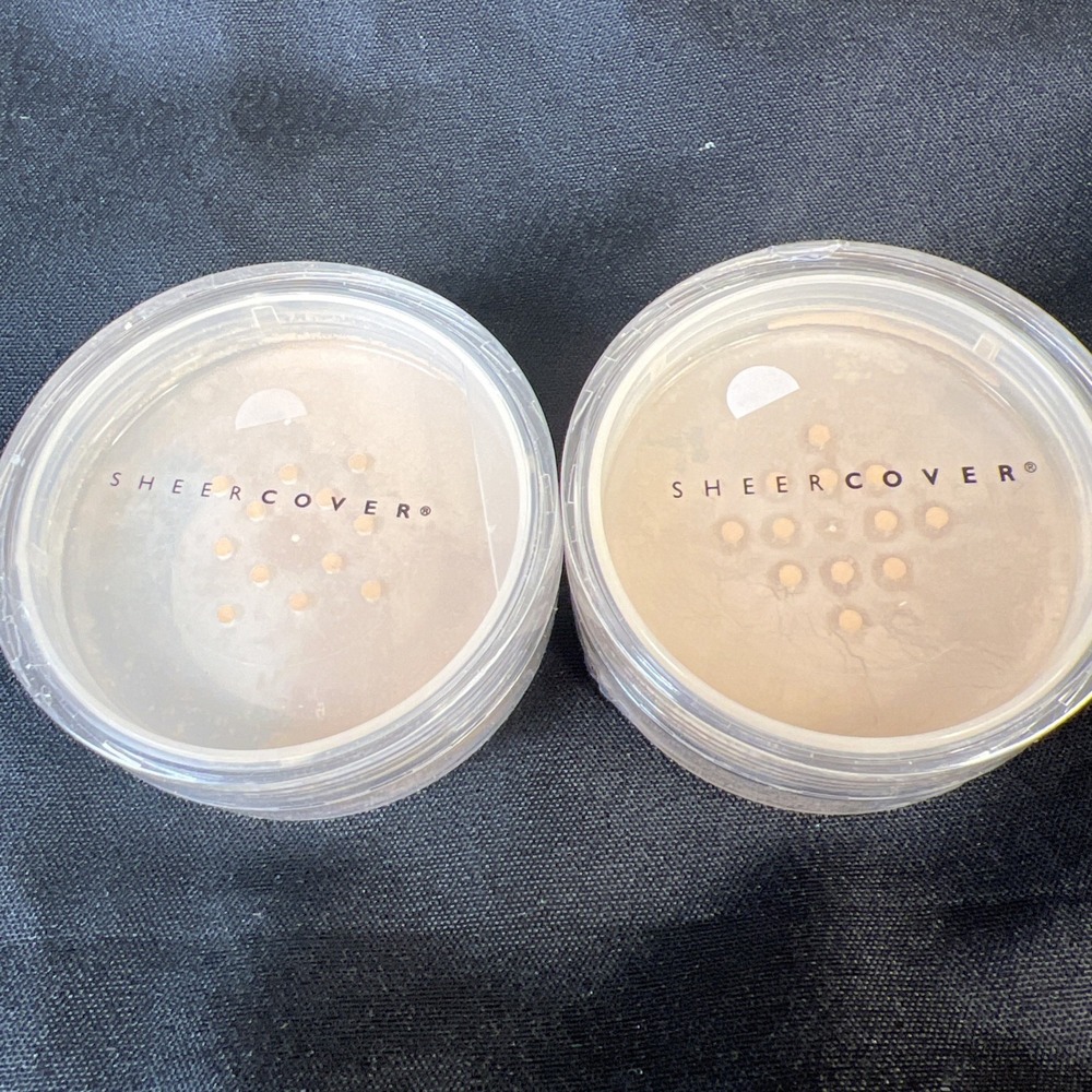 NOS- 2/ Sheer Cover LATTE Mineral FOUNDATION  Full Size 4g Factory Sealed SPF-15